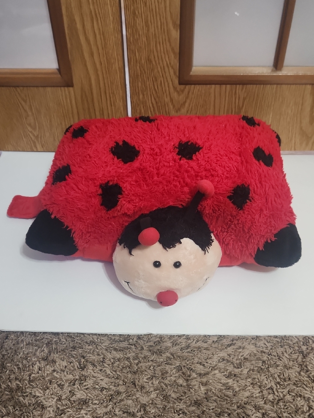Ladybug Pillow Pet Red And Black 2010 18"